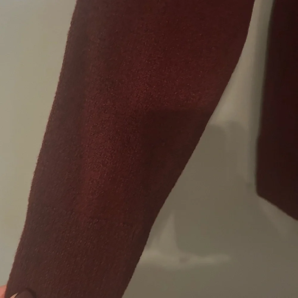 LOFT Red Cowl Turtleneck Sweater with Ribbed Texture - Picture 4 of 6